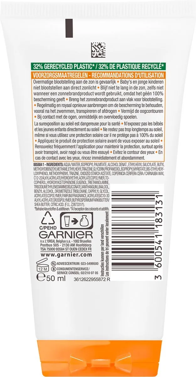 Garnier Ambre Solaire Zonnemelk SPF 30 Reis 50ml