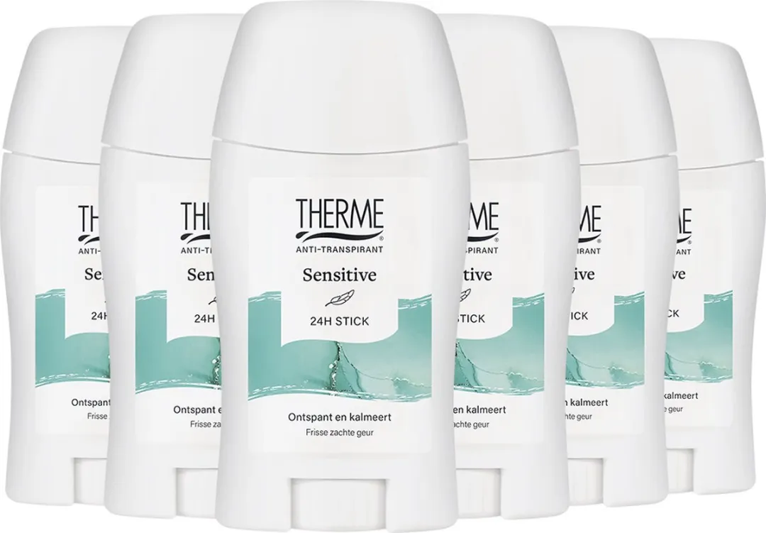 Therme Sensitive Anti-Transpirant Stick - 300g (6x50g) - afbeelding 6 van 6