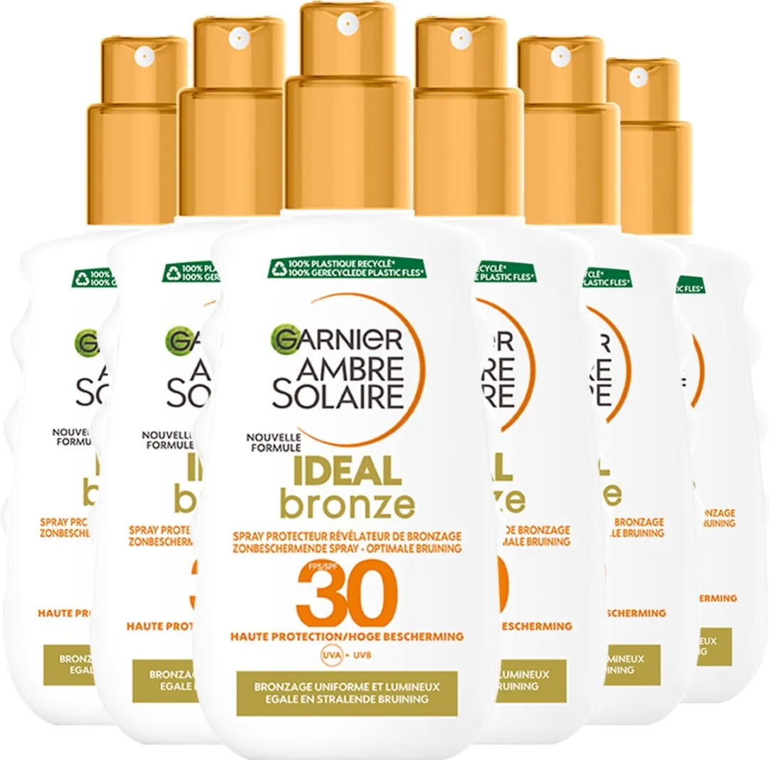 Garnier Ambre Solaire Ideal Bronze Zonnebrandspray SPF 30 - 6x200ml