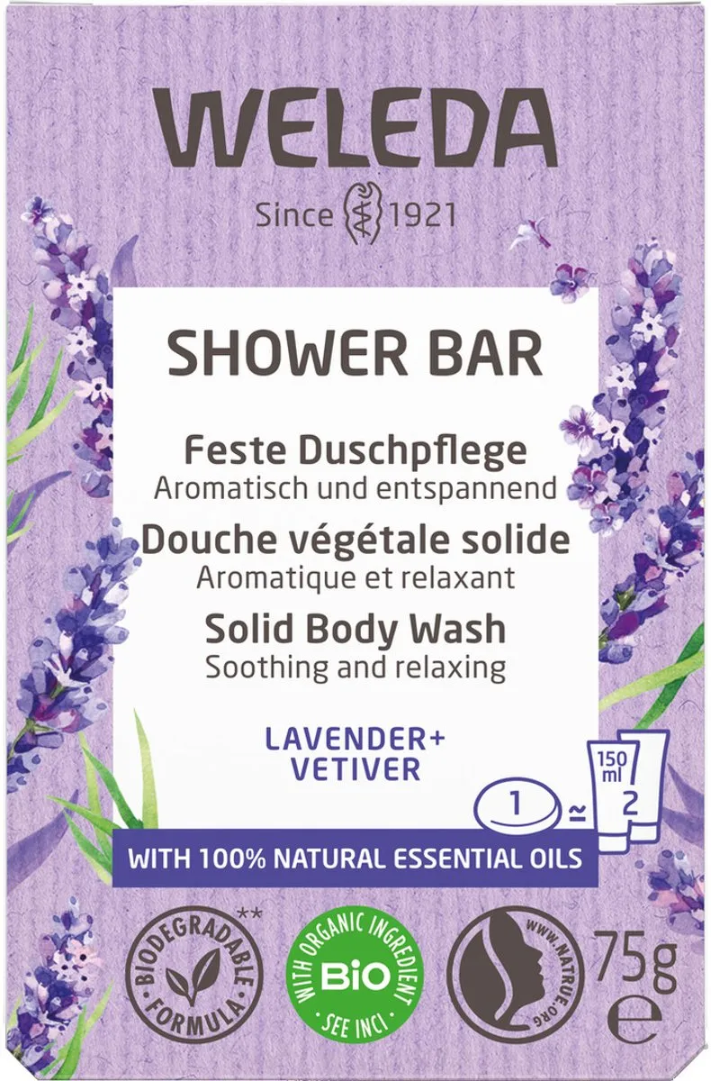 Weleda Shower Bar Lavender + Vetiver 75g