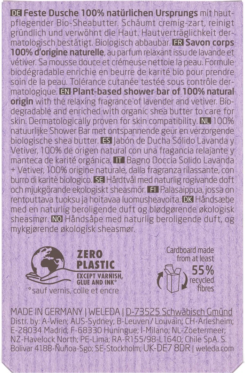 Weleda Shower Bar Lavender + Vetiver 75g - afbeelding 6 van 6