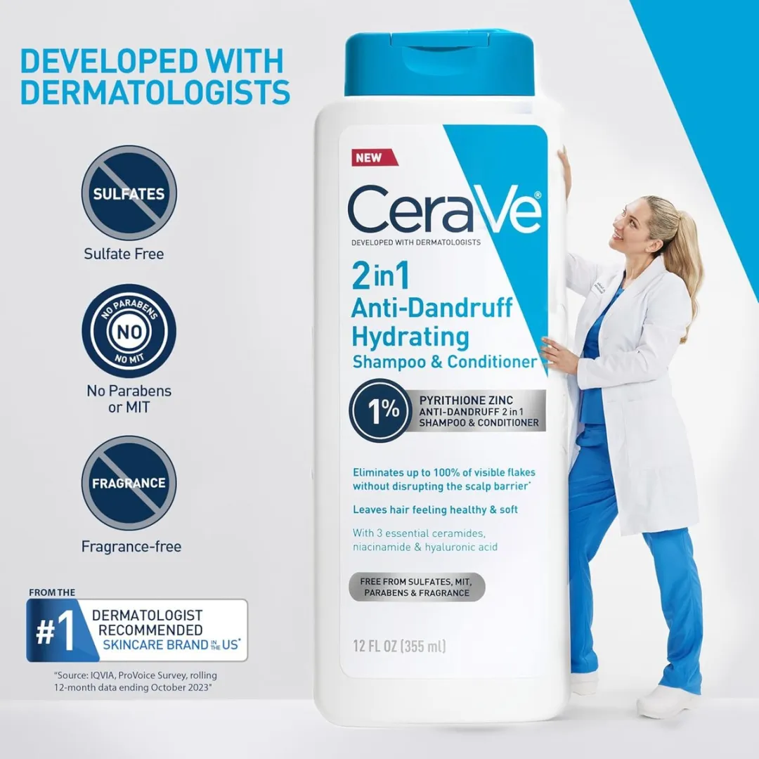 CeraVe 2-in-1 Hydraterende Shampoo & Conditioner 562ml