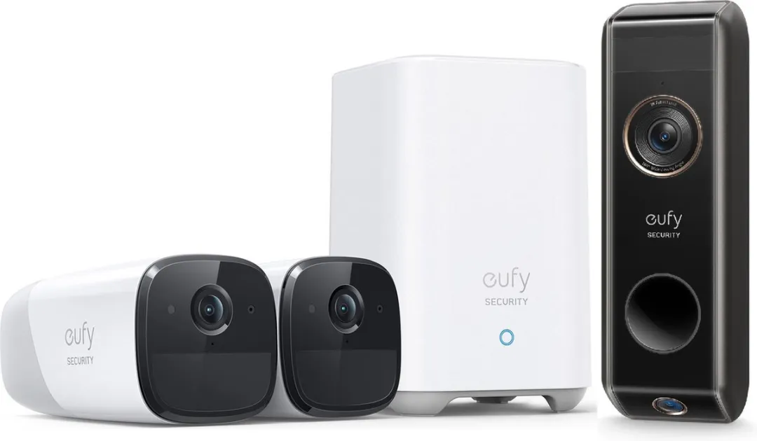 Eufy eufyCam 2 Pro + Video Doorbell Dual S330 Bundel