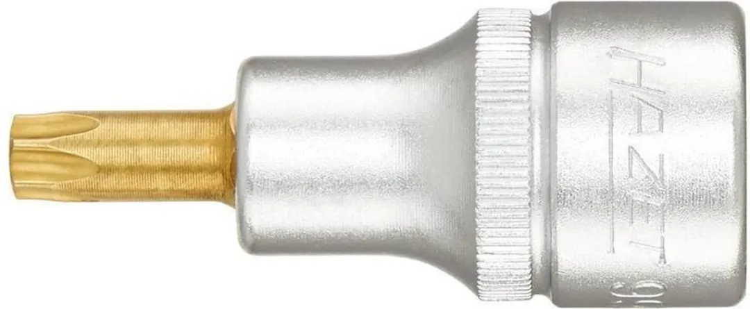 Hazet Dopsleutel Inzet 1/2" T30 55mm - Torx - Goud/Zilver