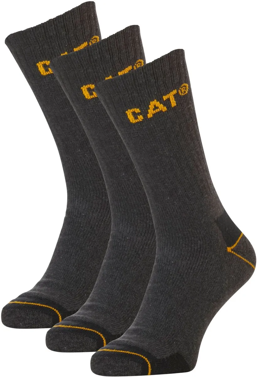 Caterpillar Werksokken Heren - 3 Paar - Maat 41-45 - Grijs