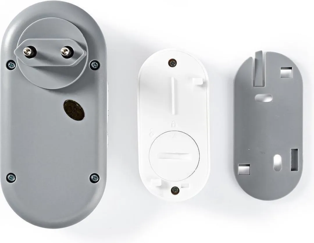 Nedis Draadloze Deurbelset 300m - 36 Melodiën - Grijs/Wit
