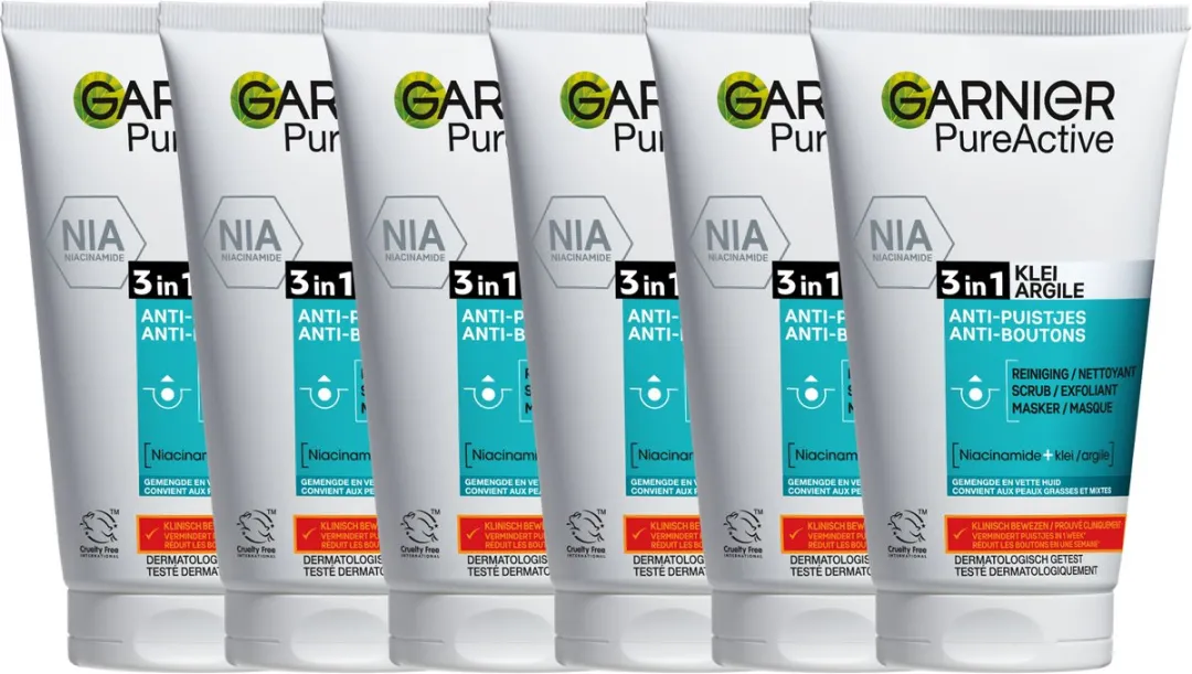 Garnier PureActive 3-in-1 Reiniging Scrub Masker