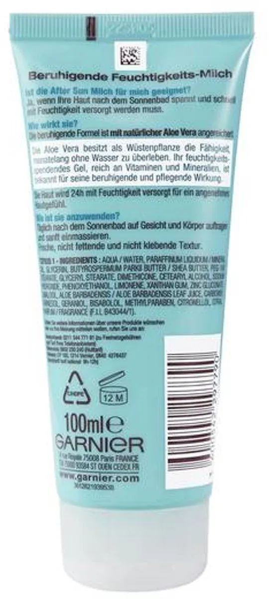 Garnier Ambre Solaire After-Sun Verzorgende Milk 100ml