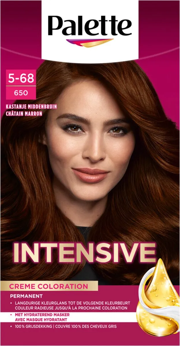 Schwarzkopf Poly Palette Haarverf 650 Kastanje Middenbruin - 3x115ml