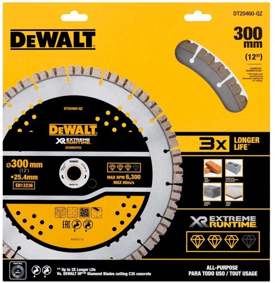 DeWalt DT20460-QZ Diamantdoorslijpschijf 305mm