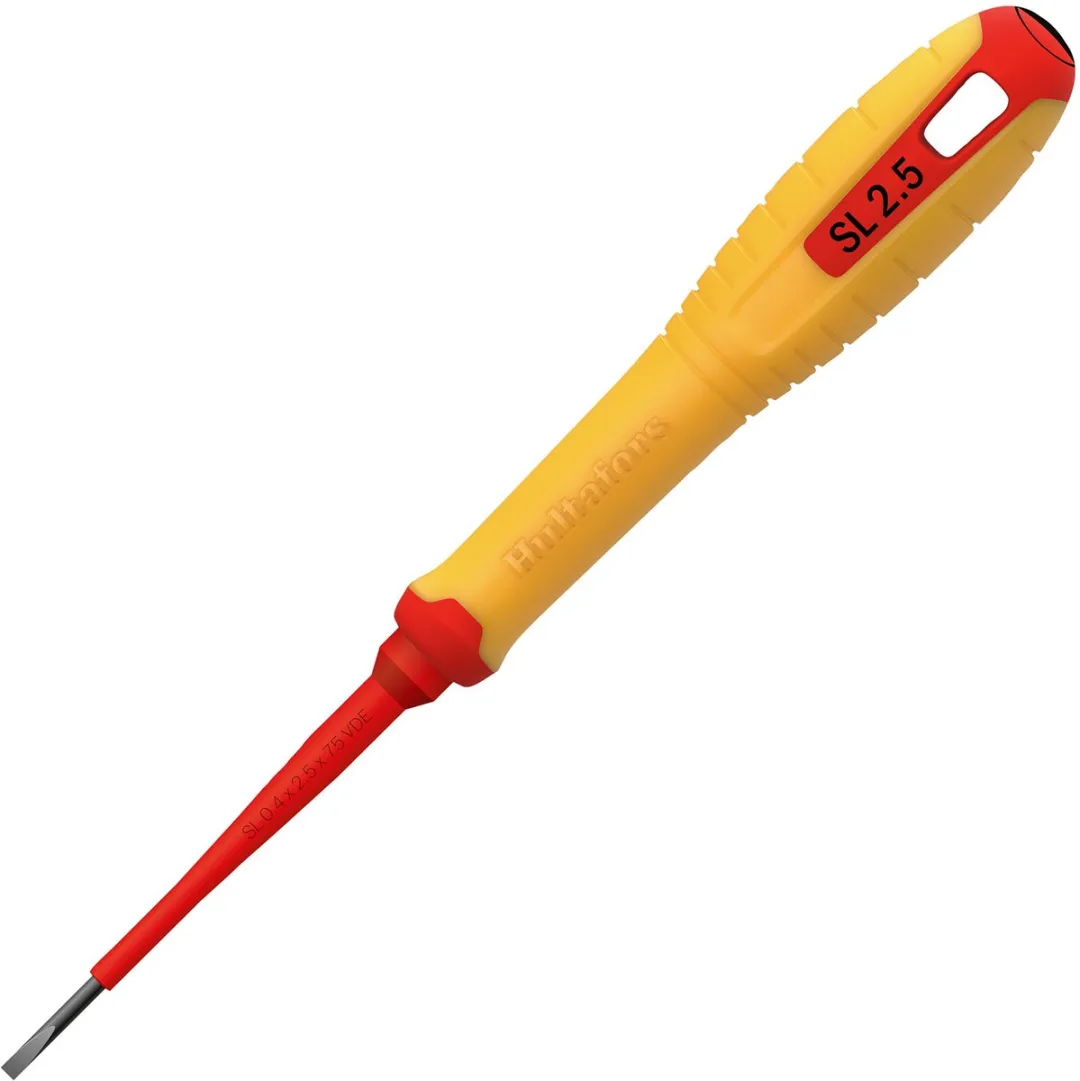 Hultafors VDE Sleufschroevendraaier SL 0,4x2,5mm 75mm - Geïsoleerd