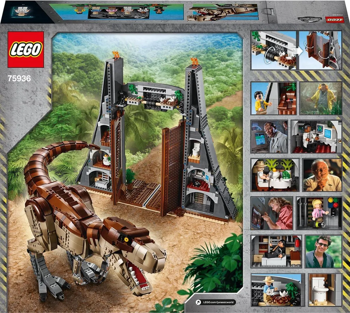 LEGO Jurassic World T. rex Chaos 75936 - 3120 Stukken - 6 Minifiguren - afbeelding 6 van 6