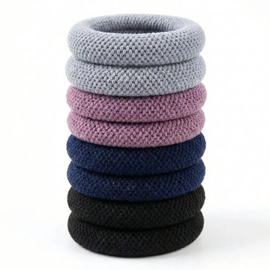 NuveX Haar Elastiekjes Set - 8 Stuks - Dikke Antislip Elastiek