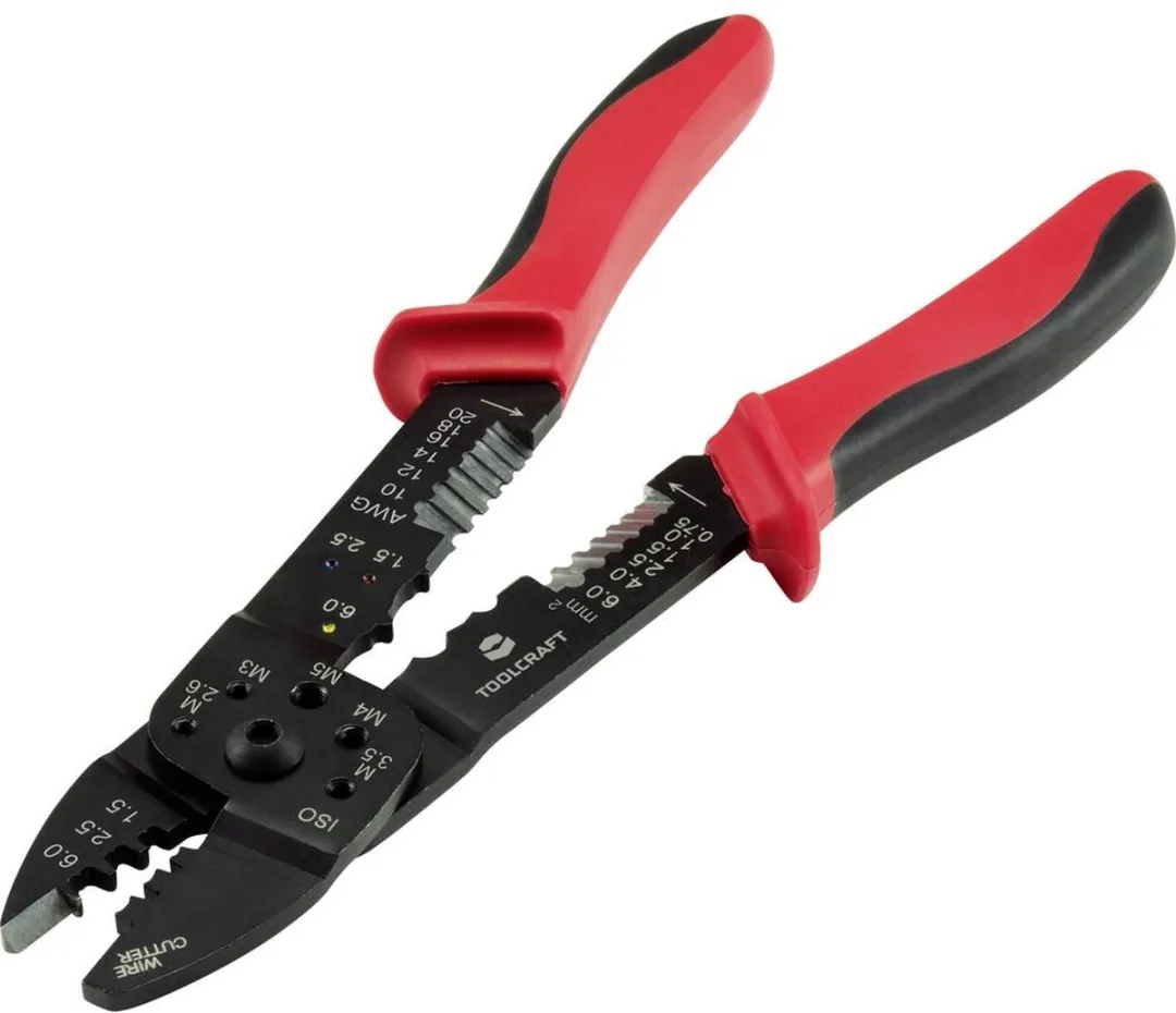 TOOLCRAFT PLC-4131 Krimp- en striptang 1.5-6mm²