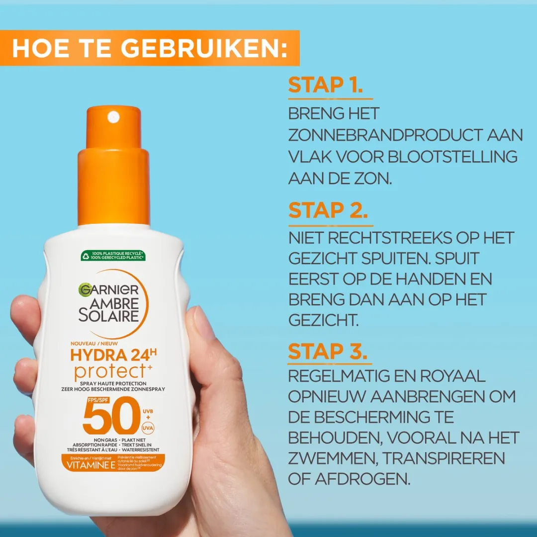 Garnier Ambre Solaire Hydra 24H Zonnebrandspray SPF50 150ml