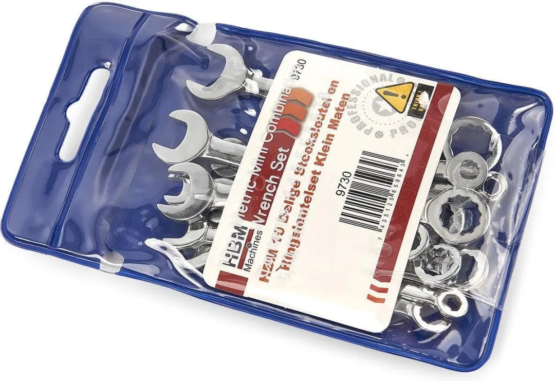 HBM 10-delige Steeksleutel- en Ringsleutelset 4-11mm