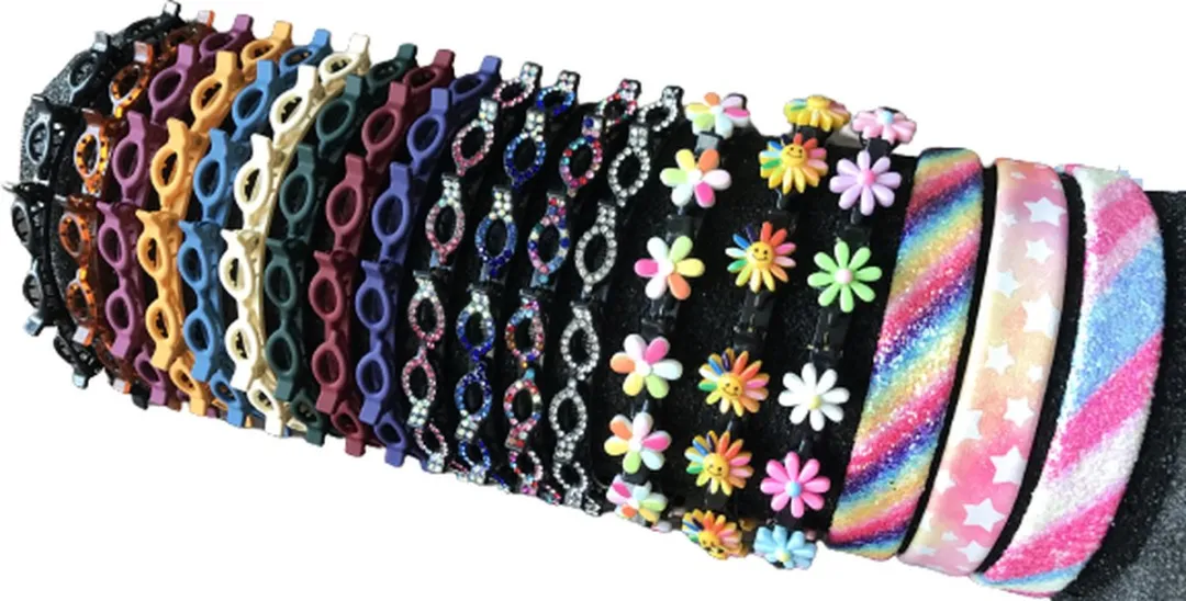 VinkToys Diadeem met clips Aubergine