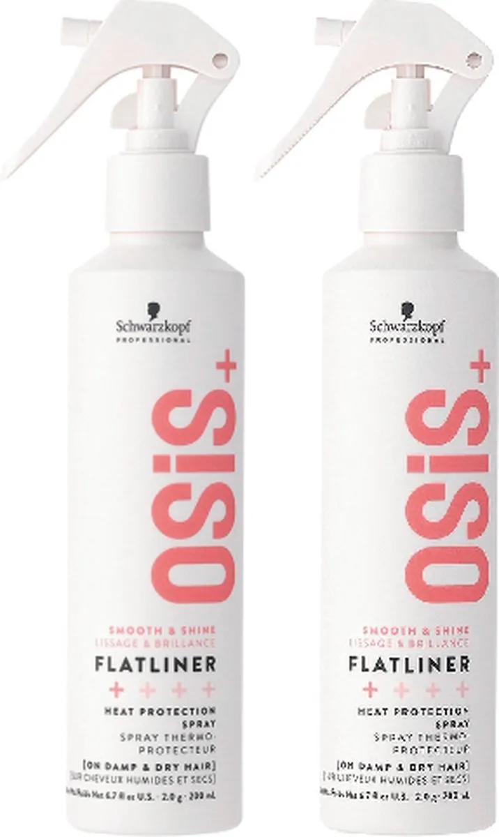 Schwarzkopf Professional OSiS+ Flatliner Shine Hittebescherming 2x200ml