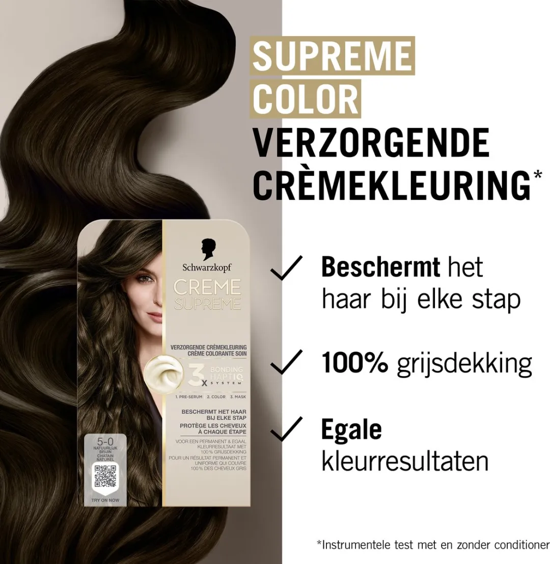 Schwarzkopf Crème Supreme 5-0 Haarkleuring 245g