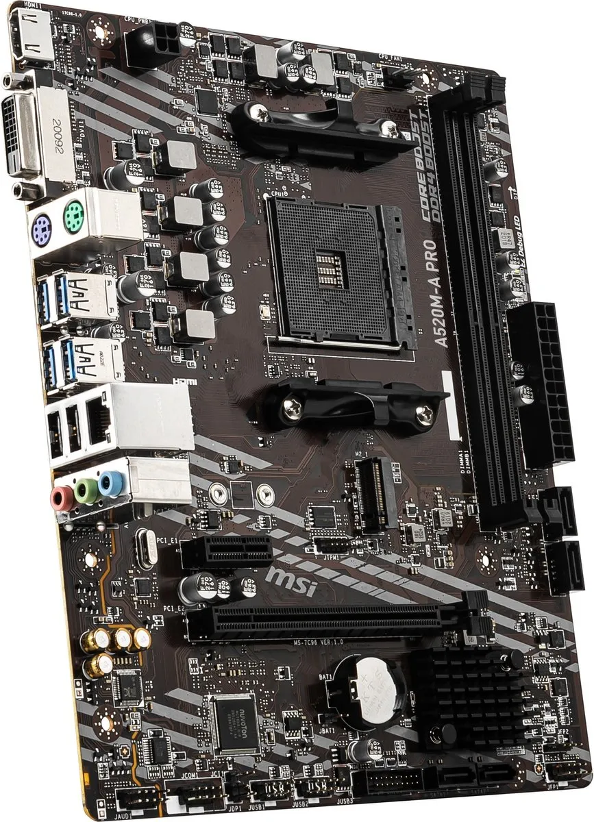 MSI A520M-A PRO Moederbord - AMD A520 AM4 Micro ATX