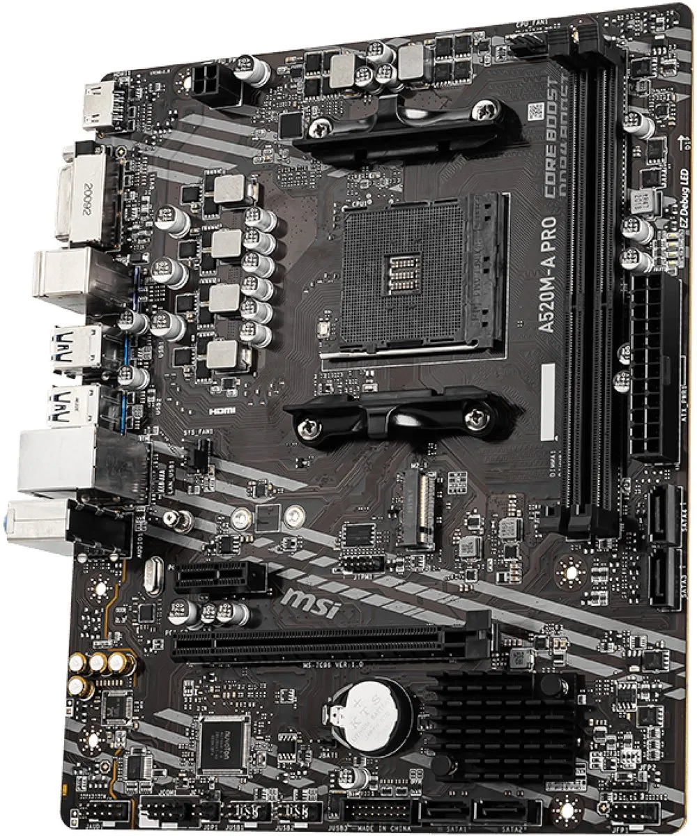 MSI A520M-A PRO Moederbord - AMD A520 AM4 Micro ATX