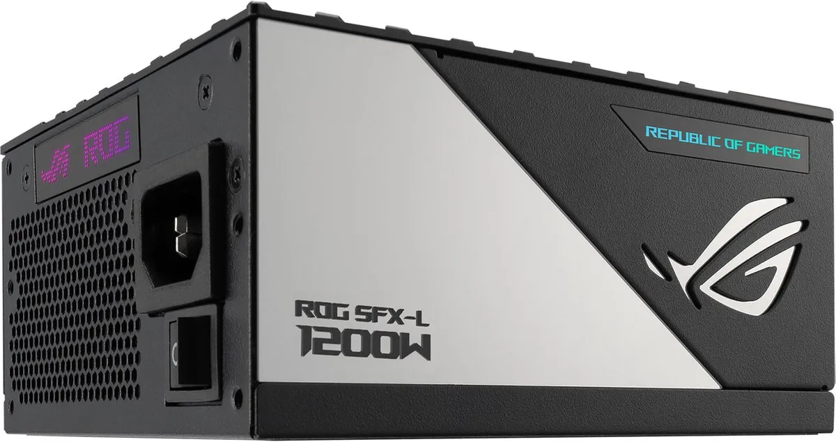 ASUS ROG Loki 1200T SFX-L Gaming Voeding 1200W - Zwart/Zilver