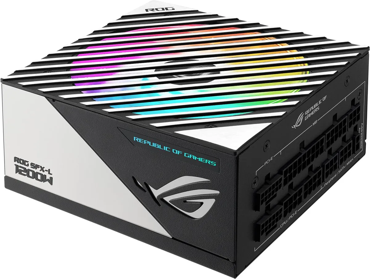 ASUS ROG Loki 1200T SFX-L Gaming Voeding 1200W - Zwart/Zilver