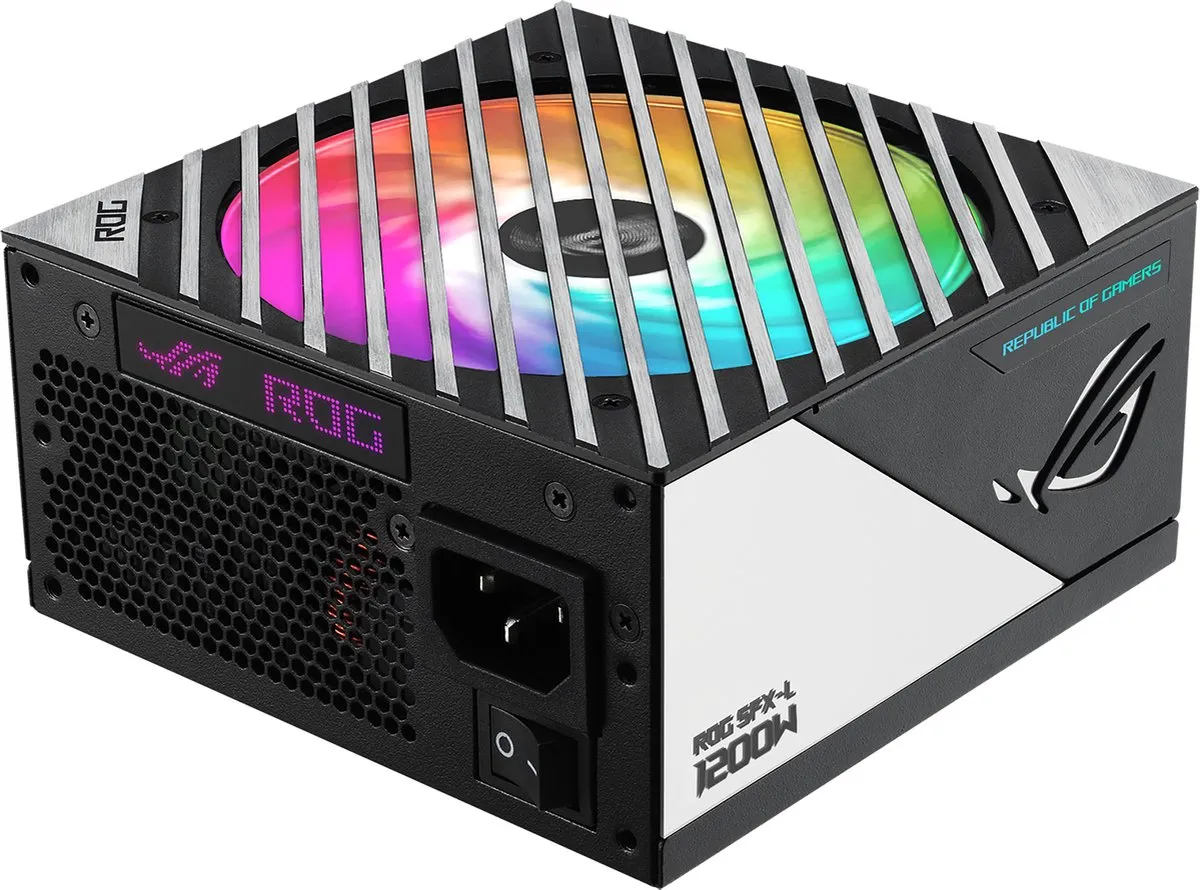 ASUS ROG Loki 1200T SFX-L Gaming Voeding 1200W - Zwart/Zilver