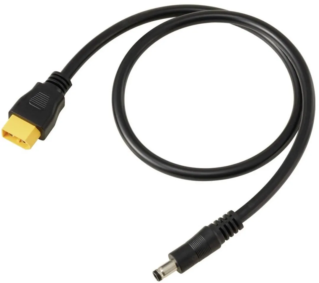 Tru Components DC-stekker 2,5/5,5mm op XT60-kabel 0,5m TC-13619296 - Zwart