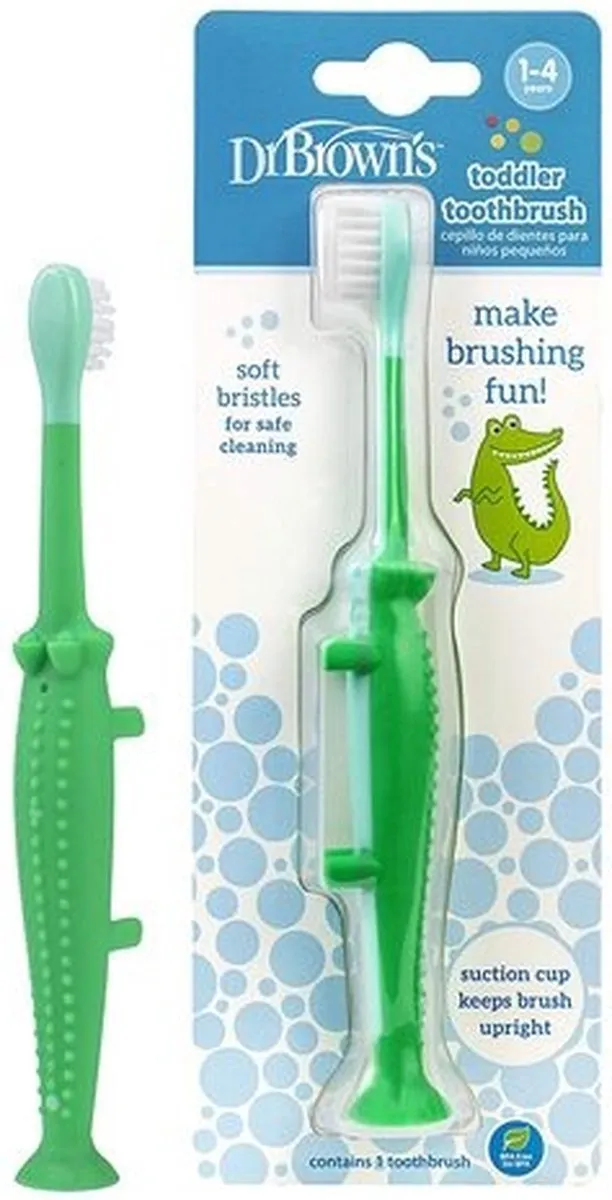 Dr. Brown's Baby's Tandenborstel - Krokodil - Groen