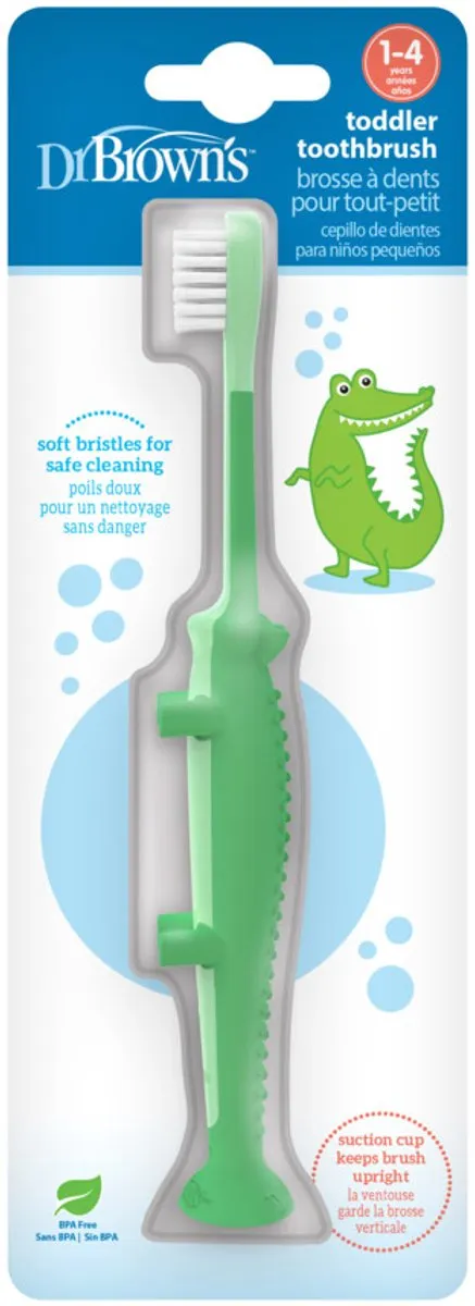 Dr. Brown's Baby Tandenborstel Krokodil Groen - afbeelding 6 van 6