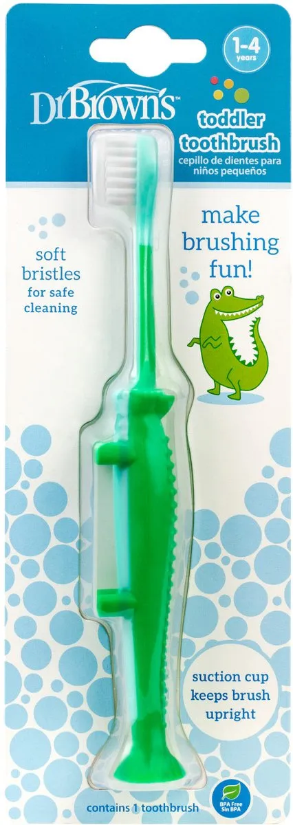 Dr. Brown's Baby's Tandenborstel - Krokodil - Groen