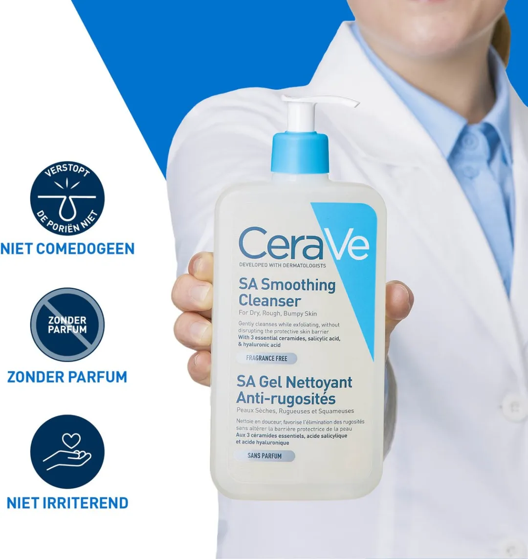 CeraVe SA Reiniger Droge Ruwe Huid 473ml - met Salicylzuur