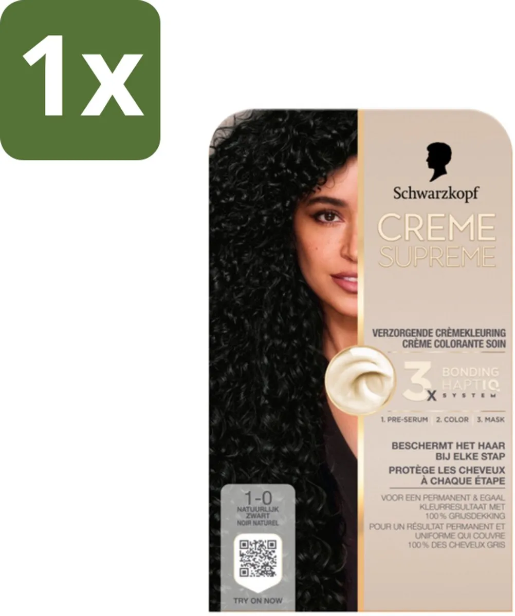 Schwarzkopf Creme Supreme 1-0 Haarkleuring 245g