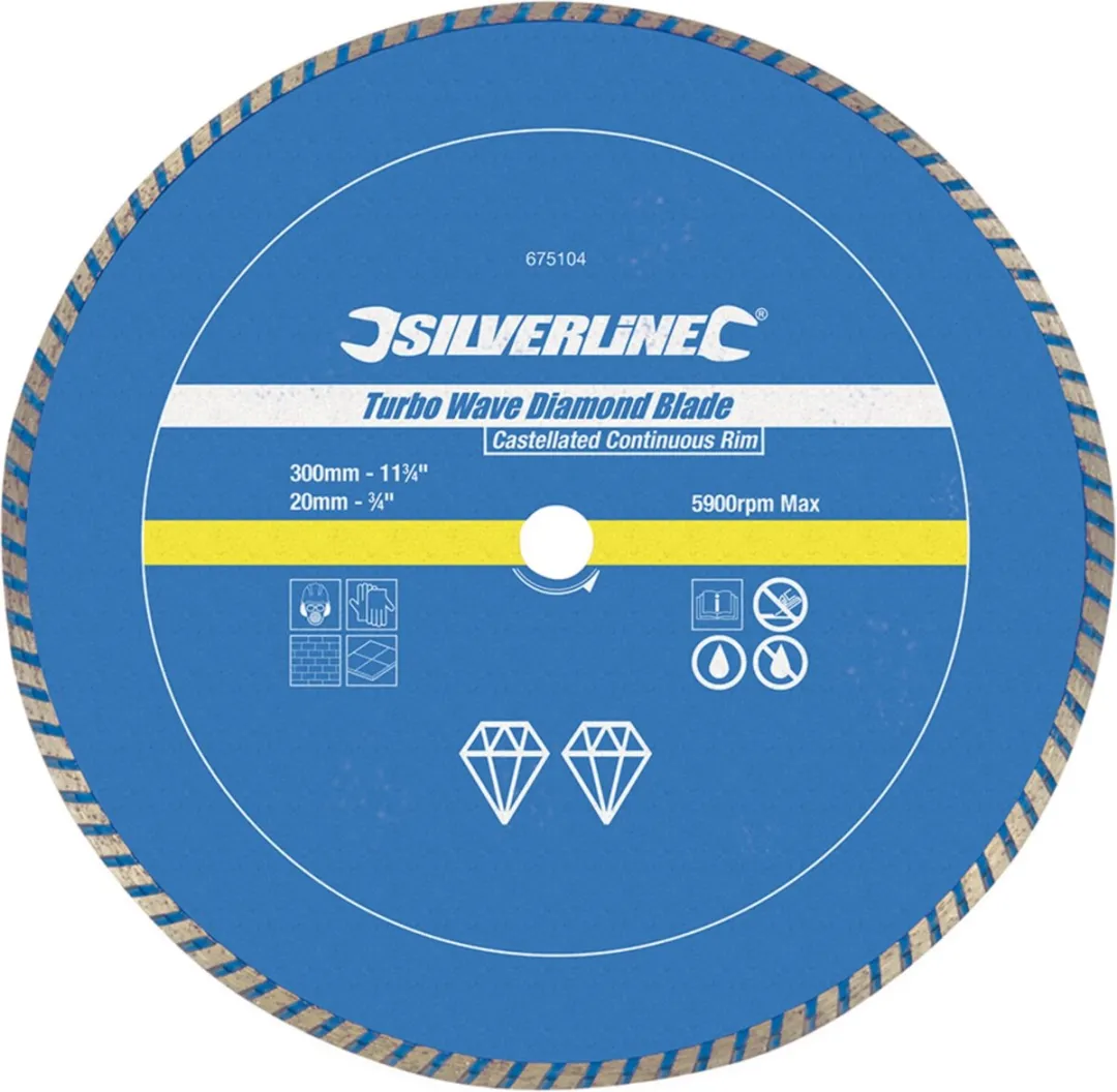 Silverline Diamant Turbo Wave Snijschijf 300mm