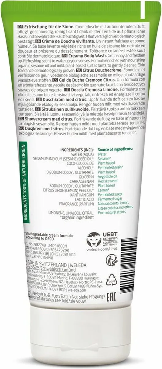 Weleda Citrus Refresh Douchecrème 200ml