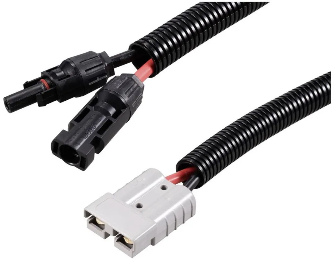 Tru Components TC-12195716 Hoogspanningsstekker naar PV-stekker - Zwart/Rood