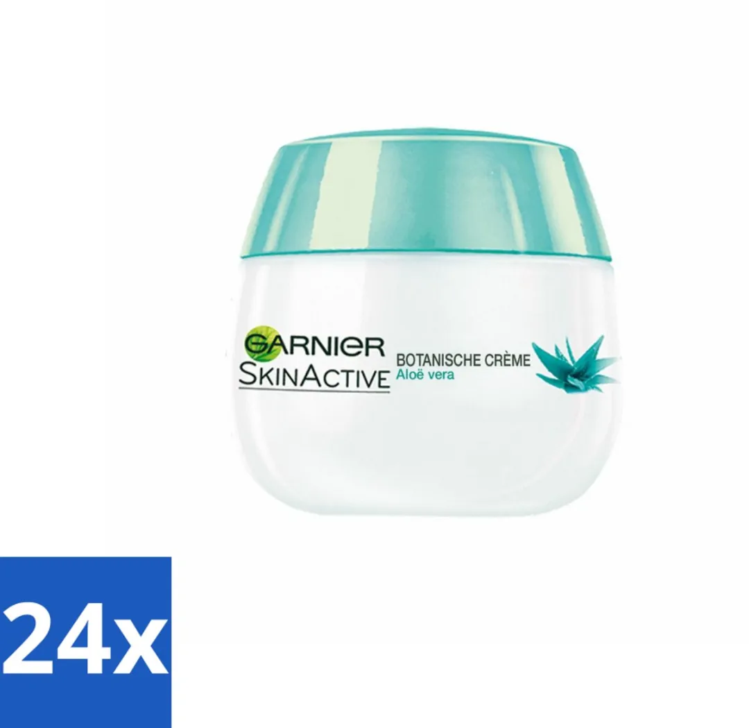 24 x Garnier - SkinActive - Botanische Dagcrème - Aloë Vera - Voor ieder Huidtype - 50 ml - Dagcrème - Aloë Vera - Natuurlijke Dagcrème - Hydraterende Dagcrème - Gevoelige Huid