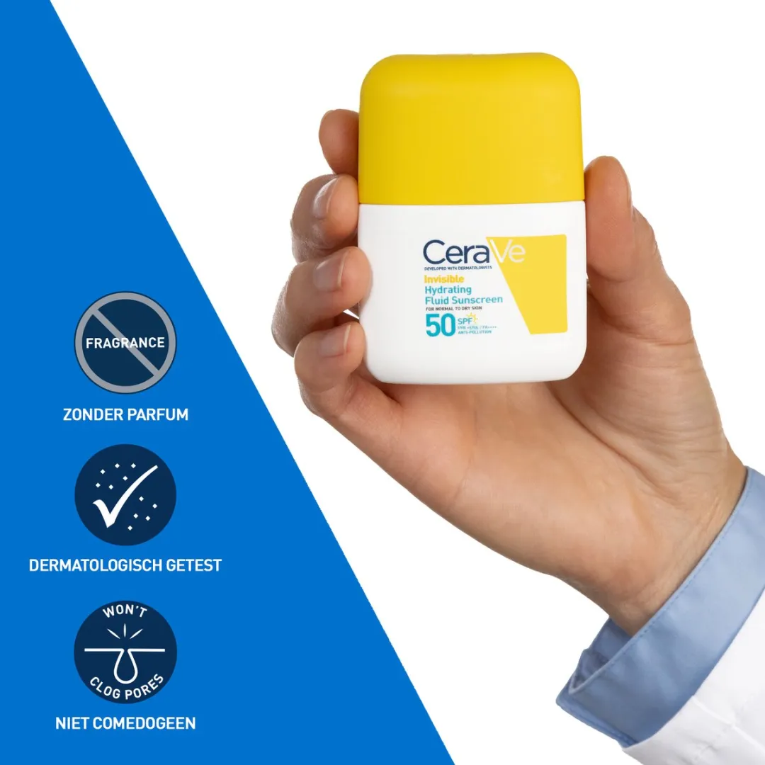 CeraVe Onzichtbare Hydraterende Zonnebrand Fluide SPF 50 - 50ml