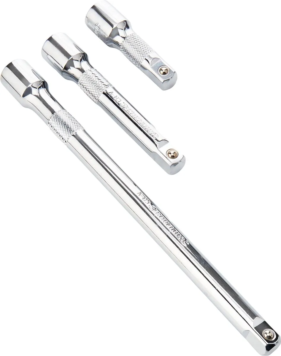 Silverline Ratelverlengstukken 3-delig 1/2" - Chroom