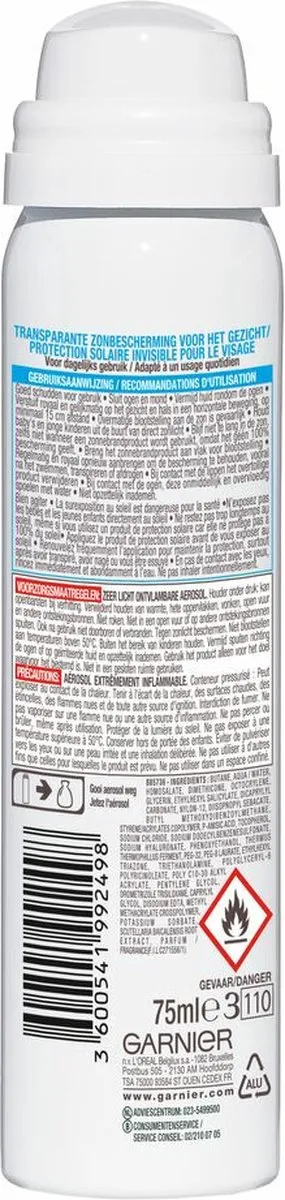 Garnier Ambre Solaire Sensitive Expert+ Gezichtsspray SPF 50 - 3x75ml