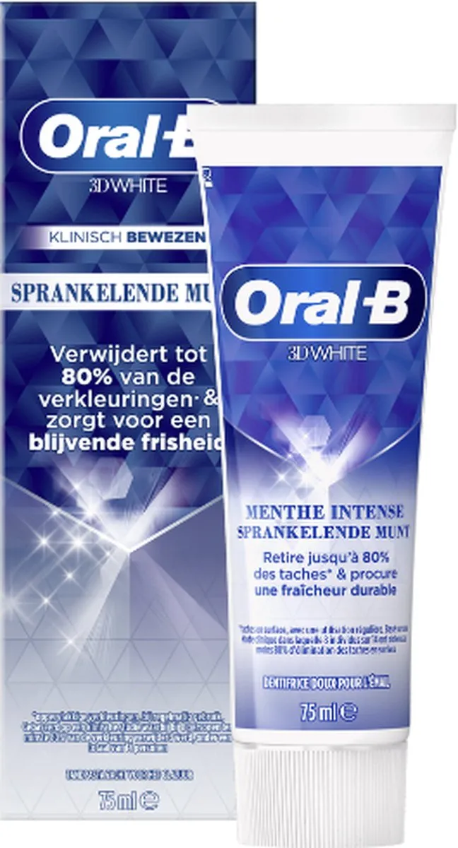 Oral-B 3D White Sparkling Mint Tandpasta 75ml - 12 Stuks