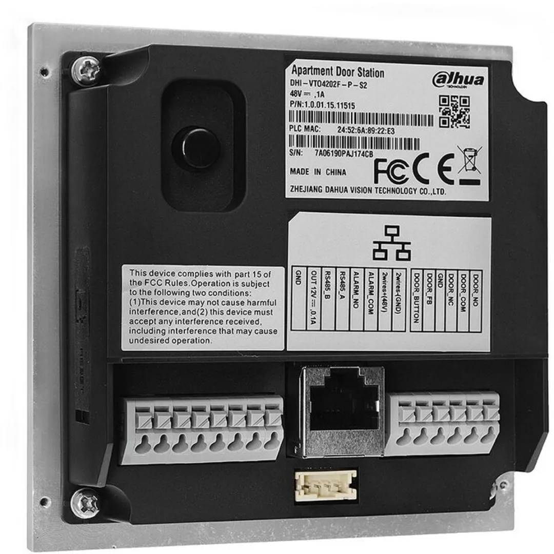 Dahua VTO4202F-P-S2 Deurbel - Verticaal - afbeelding 2 van 5