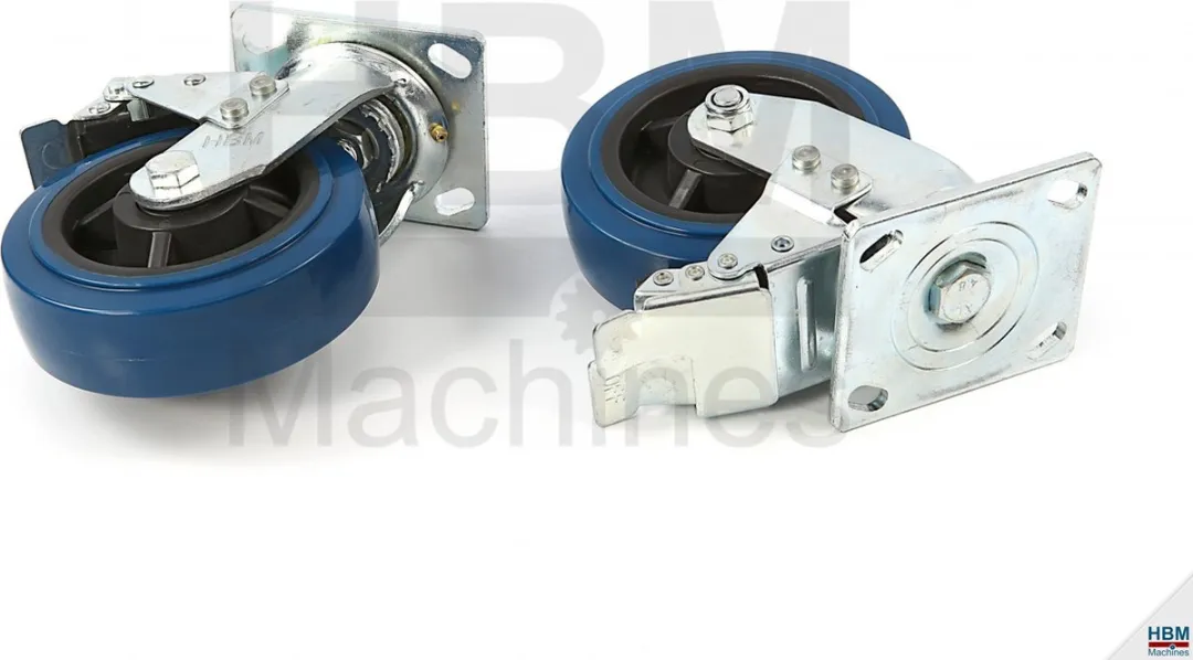 HBM Profi 150mm Zwenkwiel met Rem - 1 Stuk