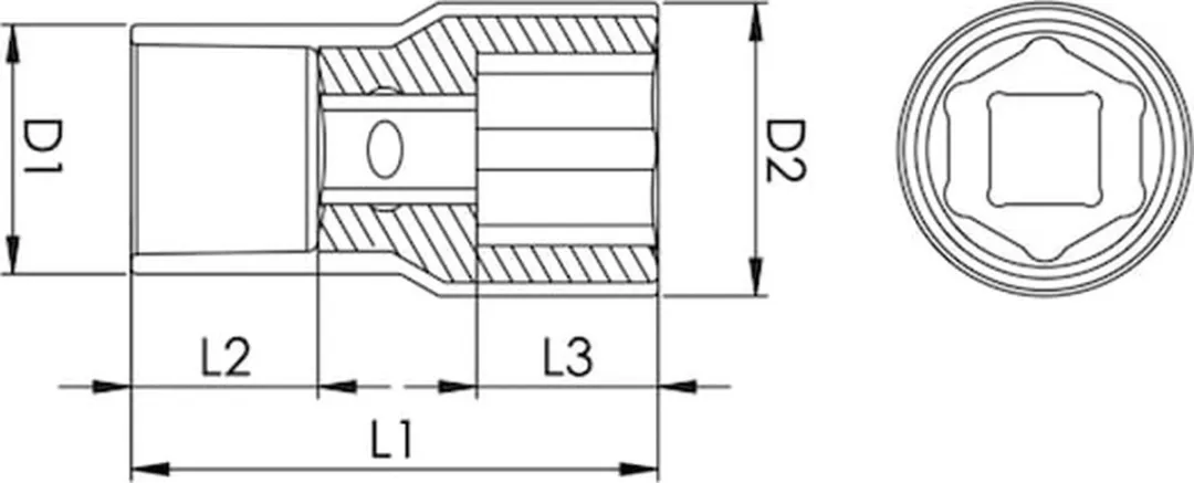 Würth VDE Geïsoleerde Dopsleutel 19mm 1/2" - 1 Stuk