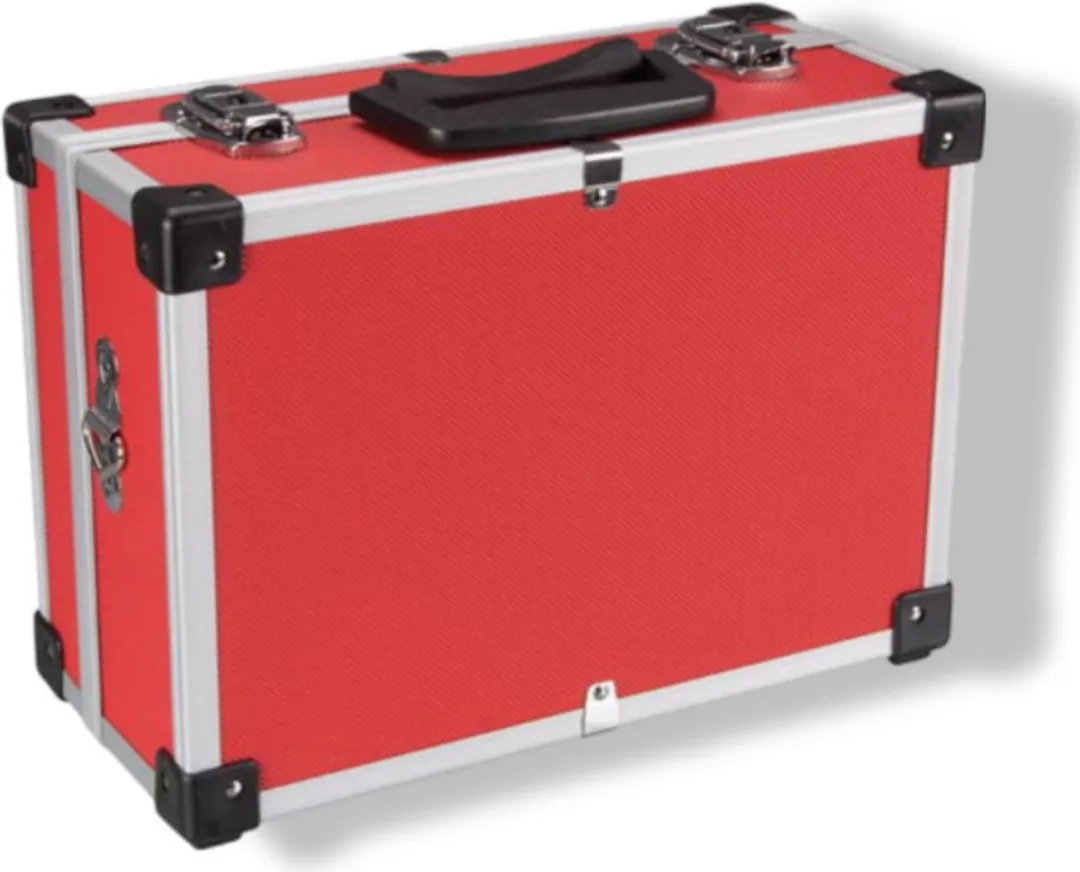 Perel 1821-R Aluminium Opbergkoffer - Rood 320x230x155mm