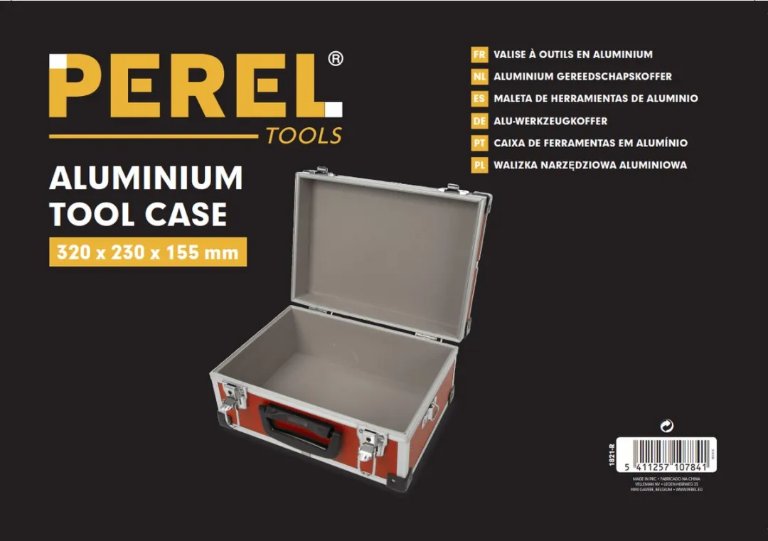 Perel 1821-R Aluminium Opbergkoffer - Rood 320x230x155mm