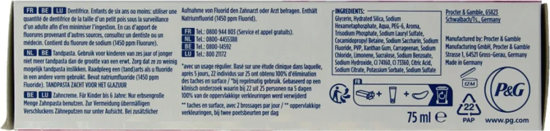 Oral-B 3DWhite Advanced Luxe Glamorous White Tandpasta 75ml