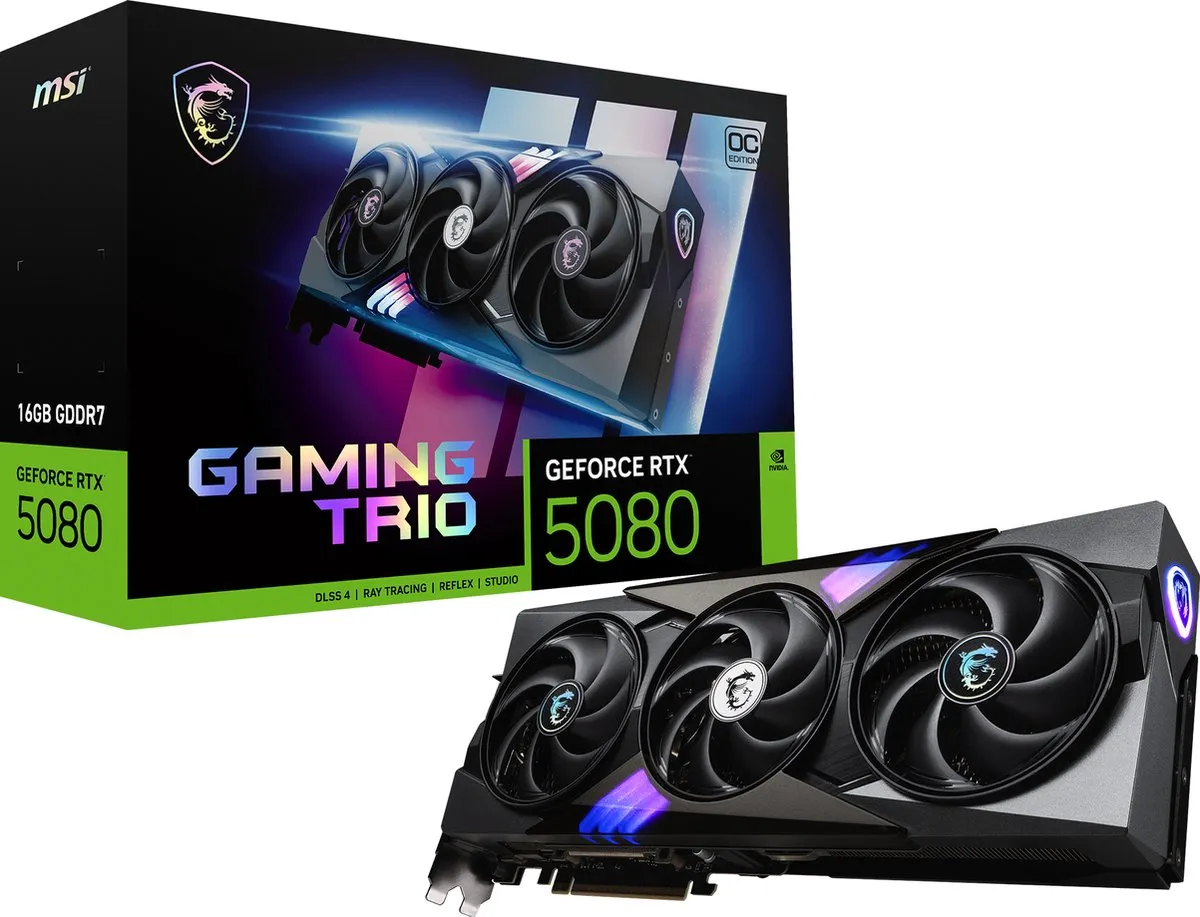 MSI GeForce RTX 5080 GAMING TRIO OC 16GB