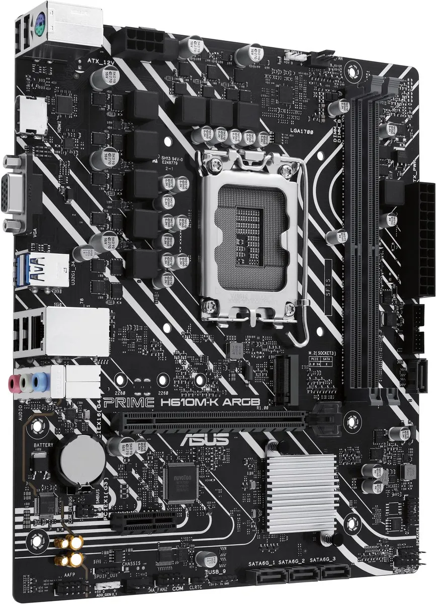 ASUS PRIME H610M-K ARGB H610 microATX - LGA1700